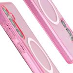 Carcasa Bizon SparklO cu MagSafe compatibila cu Samsung Galaxy S25 / S24, Glitter Pink 5 - lerato.ro