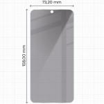Folie sticla securizata Bizon Glass Clear Shadow Privacy compatibila cu Samsung Galaxy A57 5G, Negru 3 - lerato.ro