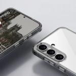 Carcasa Bizon Halo compatibila cu Samsung Galaxy S25, Transparent / Negru 4 - lerato.ro