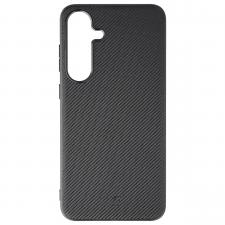 Carcasa Bizon CarbO cu MagSafe si Wrist Strap compatibila cu Samsung Galaxy S25 Plus, Negru