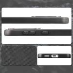 Carcasa Bizon CarbO cu MagSafe si Wrist Strap compatibila cu Samsung Galaxy S25 FE, Negru 5 - lerato.ro