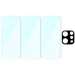 Set protectie 4in1 Bizon Glass Clear Pack, 3 folii sticla ecran + 1 folie sticla camera foto, compatibil cu Vivo V70 5G, Transparent 7 - lerato.ro
