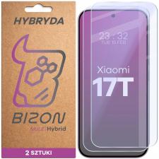 Folii protectie telefoane Xiaomi, Set 2 folii sticla hibrid Bizon Hybrid Mule Duo compatibile cu Xiaomi 17T, Transparent, lerato.ro