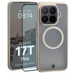 Kit protectie 2 in 1 BizonMobile, Carcasa Bizon MatteO si Folie sticla securizata Bizon Glass Edge, compatibil cu Xiaomi 17T Pro, Bej 2 - lerato.ro