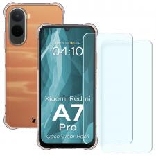 Huse si carcase Xiaomi Redmi A7 Pro, Kit protectie 3 in 1 BizonMobile Clear Pack, Carcasa Bizon Salpa si 2 folii sticla Bizon Glass Clear, compatibil cu Xiaomi Redmi A7 Pro, Transparent, lerato.ro