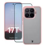 Kit protectie 2 in 1 BizonMobile, Carcasa Bizon Angelo si Folie sticla securizata Bizon Glass Edge, compatibil cu Xiaomi 17T, Roz 2 - lerato.ro