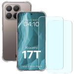 Kit protectie 3 in 1 BizonMobile Clear Pack, Carcasa Bizon Salpa si 2 folii sticla Bizon Glass Clear, compatibil cu Xiaomi 17T Pro, Transparent 2 - lerato.ro