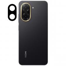 Folii protectie telefoane Xiaomi, Set 2 folii sticla camera foto Bizon Glass Silk Lens compatibile cu Xiaomi Redmi A5 4G / Poco C71, Negru, lerato.ro