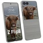 Carcasa Bizon Tur compatibila cu Samsung Galaxy Z Flip 8, Light Grey 3 - lerato.ro