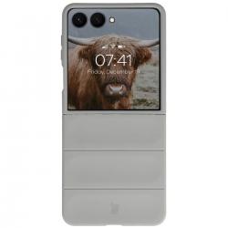 Carcasa Bizon Tur compatibila cu Samsung Galaxy Z Flip 8, Light Grey