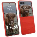 Carcasa Bizon Tur compatibila cu Samsung Galaxy Z Flip 8, Rosu 3 - lerato.ro