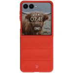 Carcasa Bizon Tur compatibila cu Samsung Galaxy Z Flip 8, Rosu 2 - lerato.ro