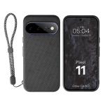 Carcasa Bizon CarbO cu MagSafe si Wrist Strap compatibila cu Google Pixel 11, Negru 3 - lerato.ro