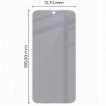 Folie sticla hibird Bizon Hybrid Shadow Privacy compatibila cu Motorola Moto G87 5G, Negru 3 - lerato.ro
