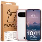 Carcasa Bizon Angelo compatibila cu Google Pixel 11 Pro XL / 10 Pro XL, Transparent / Roz 7 - lerato.ro