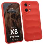 Kit protectie 2 in 1 BizonMobile, Carcasa Bizon Tur si Folie sticla securizata Bizon Glass Edge, compatibil cu Xiaomi Poco X8 Pro Max, Rosu 4 - lerato.ro