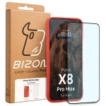 Kit protectie 2 in 1 BizonMobile, Carcasa Bizon Tur si Folie sticla securizata Bizon Glass Edge, compatibil cu Xiaomi Poco X8 Pro Max, Rosu 11 - lerato.ro