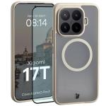 Kit protectie 2 in 1 BizonMobile, Carcasa Bizon MatteO si Folie sticla securizata Bizon Glass Edge, compatibil cu Xiaomi 17T, Bej 2 - lerato.ro