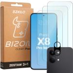 Set protectie 4in1 Bizon Glass Clear Pack, 3 folii sticla ecran + 1 folie sticla camera foto, compatibil cu Xiaomi Poco X8 Pro Max, Transparent 2 - lerato.ro
