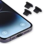 Set 3 protectii din silicon Bizon Dust Plug, Protectie Port Incarcare, Anti-Praf, Anti-Umiditate, Previne Deteriorarea, Port Lightning, Negru 3 - lerato.ro