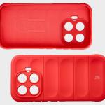 Carcasa Bizon Tur compatibila cu Xiaomi 17T, Rosu 7 - lerato.ro