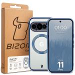 Carcasa Bizon EduardO cu MagSafe compatibila cu Google Pixel 11 Pro, Transparent / Albastru 6 - lerato.ro