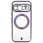 Carcasa Bizon EduardO cu MagSafe compatibila cu Google Pixel 11 Pro, Transparent / Violet 2 - lerato.ro