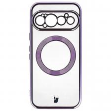 Carcasa Bizon EduardO cu MagSafe compatibila cu Google Pixel 11 Pro, Transparent / Violet