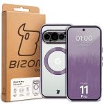 Carcasa Bizon EduardO cu MagSafe compatibila cu Google Pixel 11 Pro, Transparent / Violet 6 - lerato.ro
