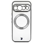 Carcasa Bizon EduardO cu MagSafe compatibila cu Google Pixel 11 Pro, Clear / Silver 2 - lerato.ro