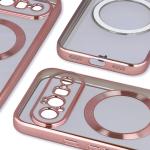 Carcasa Bizon EduardO cu MagSafe compatibila cu Google Pixel 11, Transparent / Roz 5 - lerato.ro