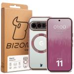 Carcasa Bizon EduardO cu MagSafe compatibila cu Google Pixel 11, Transparent / Roz 6 - lerato.ro