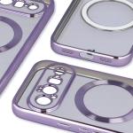 Carcasa Bizon EduardO cu MagSafe compatibila cu Google Pixel 11, Transparent / Violet 5 - lerato.ro