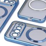 Carcasa Bizon EduardO cu MagSafe compatibila cu Google Pixel 11, Transparent / Albastru 5 - lerato.ro