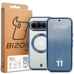 Carcasa Bizon EduardO cu MagSafe compatibila cu Google Pixel 11, Transparent / Albastru 6 - lerato.ro