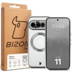 Carcasa Bizon EduardO cu MagSafe compatibila cu Google Pixel 11, Clear / Silver 6 - lerato.ro