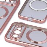 Carcasa Bizon EduardO cu MagSafe compatibila cu Google Pixel 11 Pro, Transparent / Roz 5 - lerato.ro