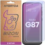 Set 2 folii sticla hibrid Bizon Hybrid Mule Duo compatibile cu Motorola Moto G87 5G, Transparent 2 - lerato.ro