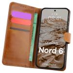 Husa flip cover Bizon Pocket compatibila cu OnePlus Nord 6, Maro 3 - lerato.ro