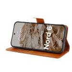 Husa flip cover Bizon Pocket compatibila cu OnePlus Nord 6, Maro 6 - lerato.ro