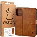 Husa flip cover Bizon Pocket compatibila cu OnePlus Nord 6, Maro 7 - lerato.ro
