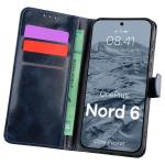 Husa flip cover Bizon Pocket compatibila cu OnePlus Nord 6, Navy Blue 3 - lerato.ro
