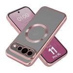 Carcasa Bizon EduardO cu MagSafe compatibila cu Google Pixel 11 Pro XL, Transparent / Roz 3 - lerato.ro