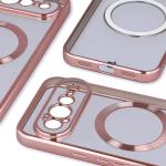 Carcasa Bizon EduardO cu MagSafe compatibila cu Google Pixel 11 Pro XL, Transparent / Roz 5 - lerato.ro