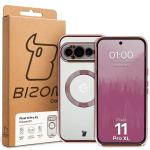Carcasa Bizon EduardO cu MagSafe compatibila cu Google Pixel 11 Pro XL, Transparent / Roz 6 - lerato.ro