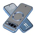 Carcasa Bizon EduardO cu MagSafe compatibila cu Google Pixel 11 Pro XL, Transparent / Albastru 3 - lerato.ro