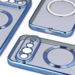 Carcasa Bizon EduardO cu MagSafe compatibila cu Google Pixel 11 Pro XL, Transparent / Albastru 5 - lerato.ro