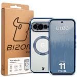 Carcasa Bizon EduardO cu MagSafe compatibila cu Google Pixel 11 Pro XL, Transparent / Albastru 6 - lerato.ro