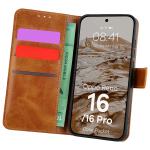 Husa flip cover Bizon Pocket compatibila cu Oppo Reno 16 / 16 Pro, Maro 3 - lerato.ro