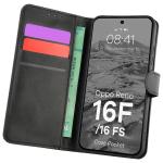 Husa flip cover Bizon Pocket compatibila cu Oppo Reno 16 F / FS, Negru 3 - lerato.ro